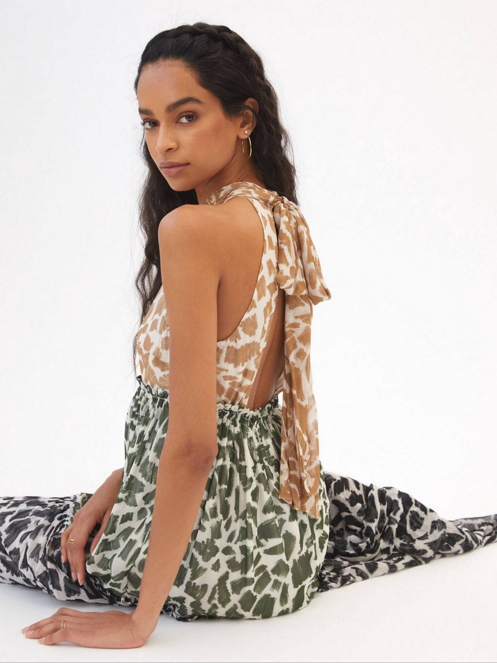 {Anthropilogie} Maeve Keyhole Halter Maxi Dress - SIZE X-SMALL